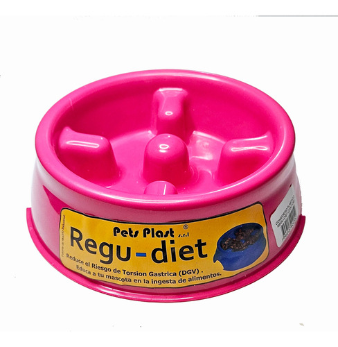 Plato Regu Diet Comedero Perros Ansiosos Come Lento 23x7 Cm