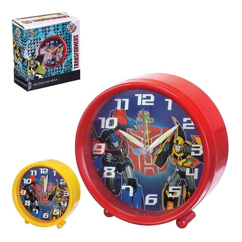 Relógio De Mesa Transformers -cor Amarelo Kids
