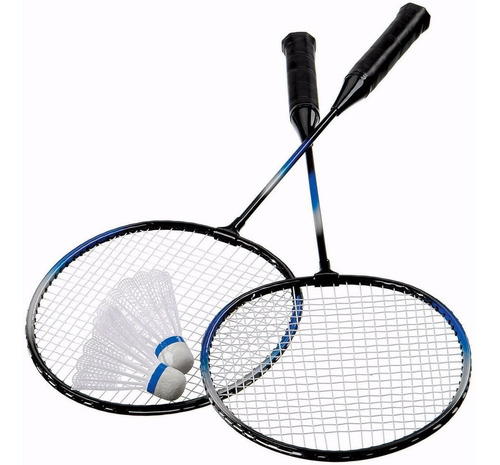 Kit Badminton 2 Raquetes + 3 Petecas Para Iniciantes