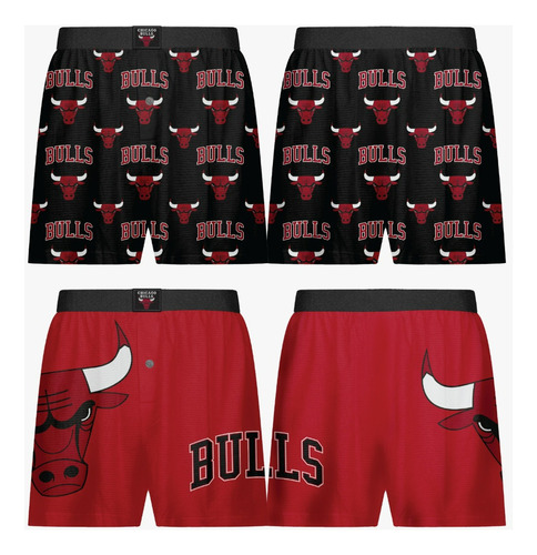 Nba Original 2 Pack Boxer De Hombre Chicago Bulls Negro