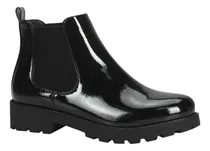 Comprar Bota Chelsea Casual Tierra Bendita Charol Dama Negro Track