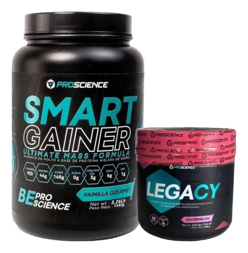 Smart Gainer 3lbs + Legacy 3g - L a $21110