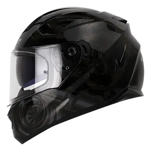 CASCO INTEGRAL LS2 320 DOBLE VISOR STREAM LOOP II GRIS AZUL BRILLO-INCLUYE  PINLOCK