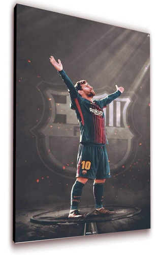 Imagen 1 de 3 de Cuadro 50x30 Cms Decorativo Messi 1+envío Gratis