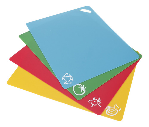 Tabla De Cortar Alimentos, 4 Piezas, Polipropileno, Flexible