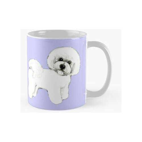 Taza Perro Bichon Frise En Lila Calidad Premium