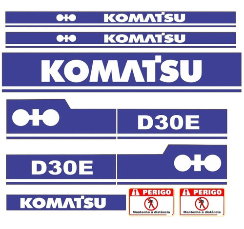 Kit Adesivo Para  Trator De Esteira Komatsu D30e Completo Mk