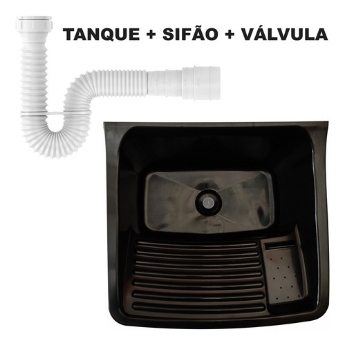 Tanque De Lavanderia 40 Litros Com Esfregadeira + Gabinete