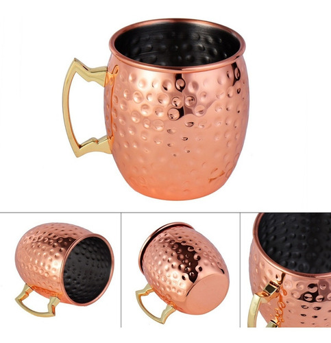 Set De 2 Mug Vasos Cobre Tragos Moscow Mule Mojito Liso