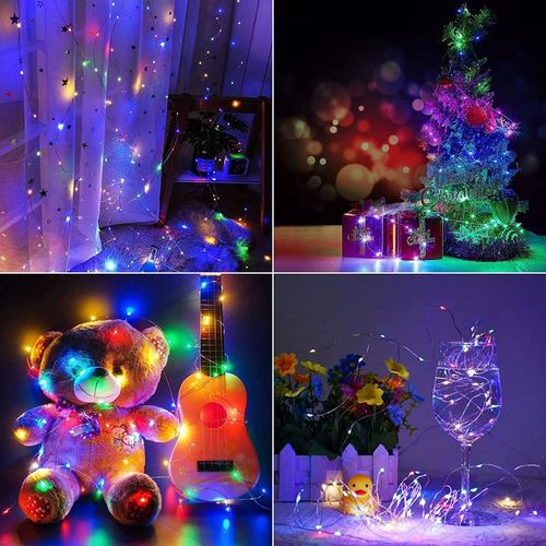 40 Luces De Hadas Led De 2 M, Miniluces Navideñas De Cobre