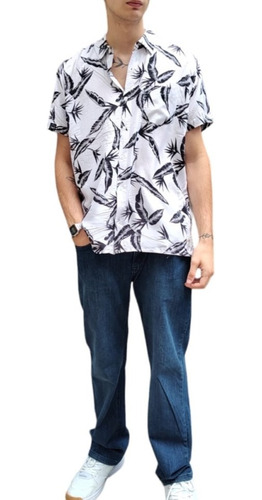 Camisa Verano Hombre Nn Sb Floreada Importada Manga Corta