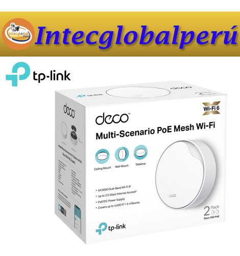 Sistema Wi-fi Mesh Tp-link Deco X50-poe (2-pack) Ax3000