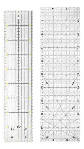 Regla Para Medir Manualidades, 2 Piezas, Acolchado, Costura