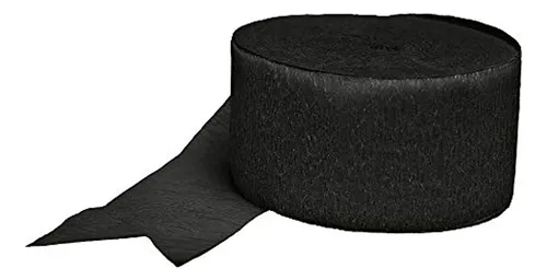 Amscan Party Crepe Streamer, 81', Negro