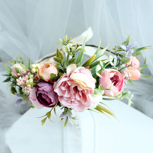 Coroas De Decoração De Flores De Casamento, Argolas De Cabel