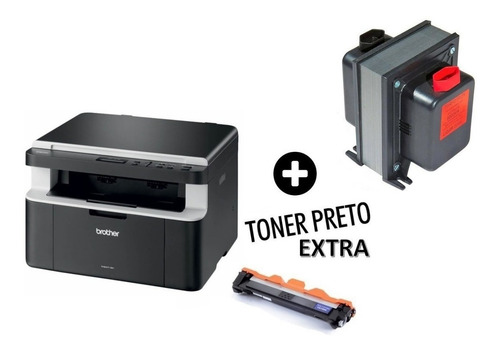 Brother 1602 Multifuncional Brother Dcp-1602 + 01 Toner Extra + Transformador Voltagem + Cabo Usb Nota Fiscal E Garantia