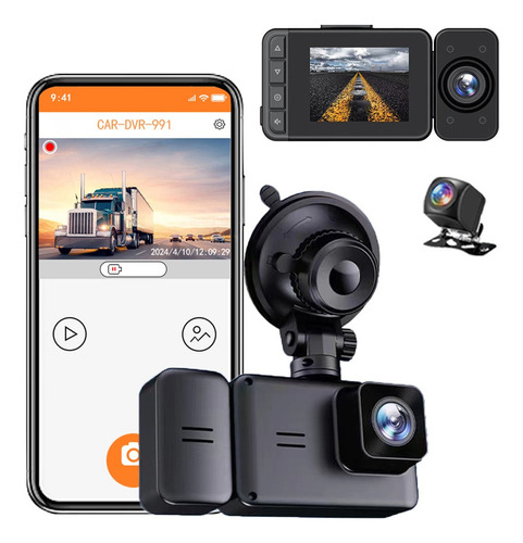 H Para Cámara De Coche De Tres Vías Con Monitoreo En Tiempo