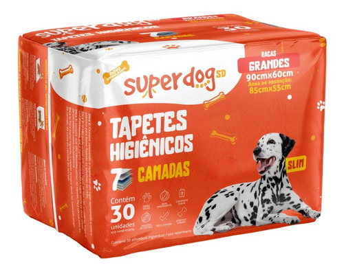 Tapete Higiênico Slim Super Dog Grande 60uni 90x60cm