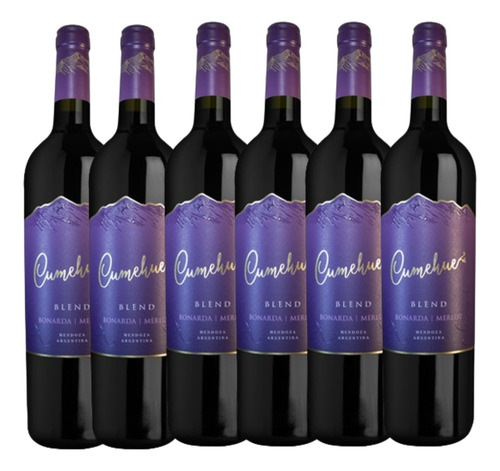 Vino Tinto Cumehue Blend Bonarda Merlot Caja X6 U 750 Ml