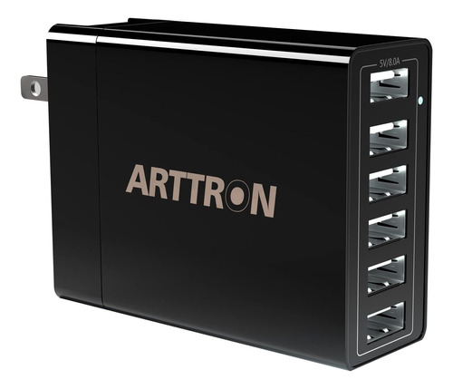 Cargador De Pared Con Multiples Puertos Arttron 40w Plega...