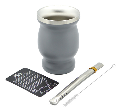 Set Yerba Mate Copa Gris