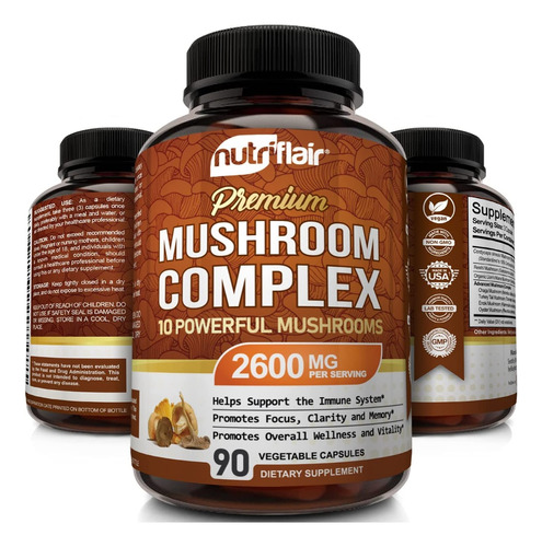 Ultra Mushroom Complex 2600mg 90u Reishi Chaga Lion's Mane 