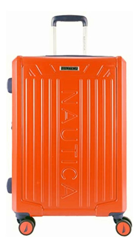 Nautica Mediana Rígida Expandible Con Candado Tsa, Equipaje Color Naranja