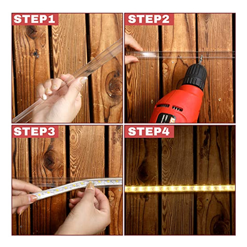 Canaleta Montaje Luz Led Neon Flex 3.3ft