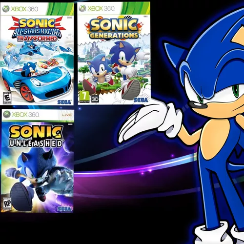 2 Jogos para Xbox 360 - com Livro Biografias Sonic WarpZone