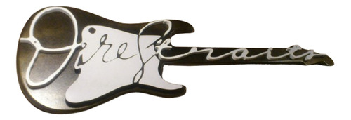 Dire Straits Guitarra  Adorno Para Pared 65x25cm En Madera
