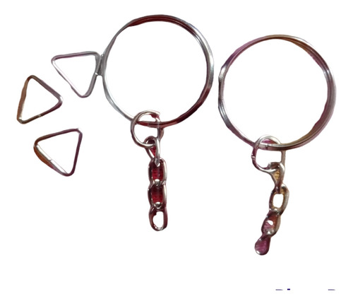 Imagen 2 de 2 de Aros De Llaveros Con Cadena