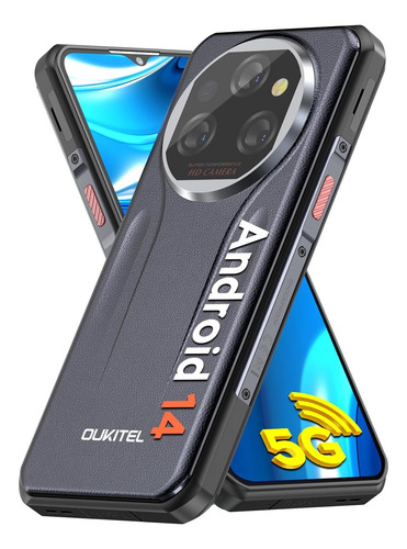 Oukitel Wp39 5g 24(6+18)+256 Gb 11000mah Teléfono Celular Inteligente Dual Sim Mtk 6100+ 6.6in Fhd+ip69k Impermeable Rugged Smartphone Face Id/64mp