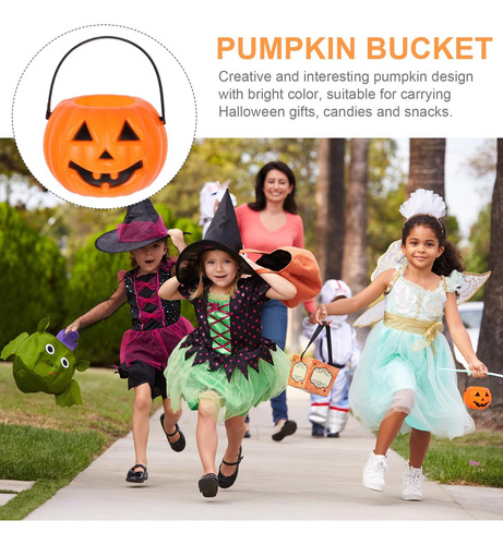 Nuobesty 8pcs Mini Cubo De Calabaza De Halloween Linterna De