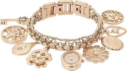 Anne Klein  Reloj Análogo Para Mujer Color De La Correa Rosa Dorado