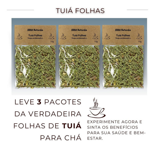 Chá Oficial2N ervas em ervas secas Chá de Tuia 30 g 3 u pacote x 3