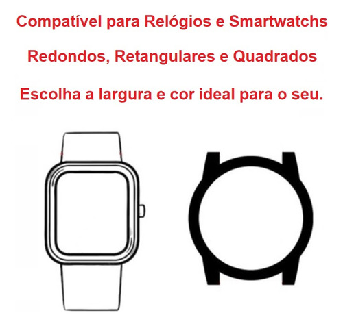 Pulseira Silicone Compatível Com Lemfo Lem10 Engate Rápido