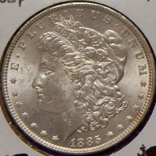 1885 P Un Dólar Morgan Ms+++ Pl Moneda Monstruo Super Precio