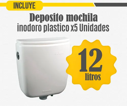 Mochila Deposito Con Tecla De 12 Lts Dm12 Caja X5 Unid