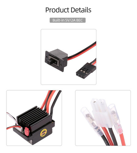Rc Brushed 540 Motor \\u0026 60a Brushed Esc Controller