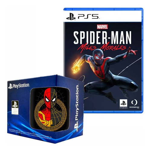 Spider-man Miles Morales Playstation 5 Y Taza. 1