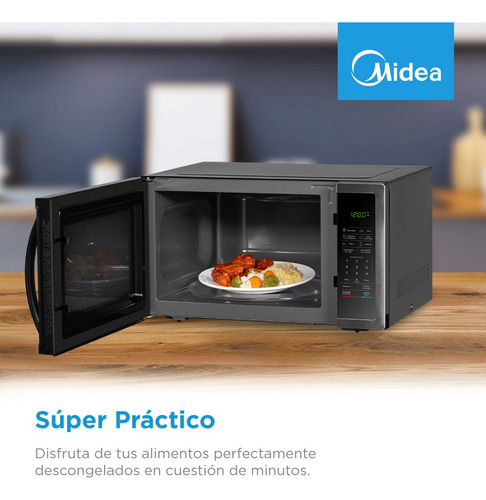 Horno De Microondas Midea 1.6 Pies Cúbicos Acero Inoxidable