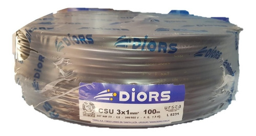 Cable Bajo Goma Diors 100 Metros 3x1mm