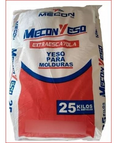 Saco De Yeso Mecon 25kg