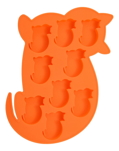 Molde Cuadrado De Silicona Para Hielo Con Forma De Gato, 4 P