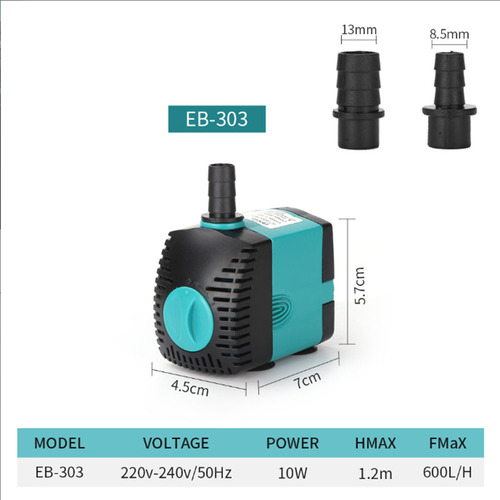 Bomba De Agua Silenciosa 10w Eb303 Sumergible Acuario Estanq