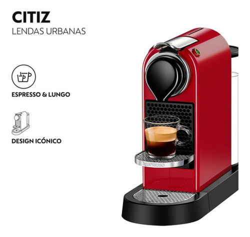 Cafeteira Nespresso Citiz Vermelho Cereja 110v