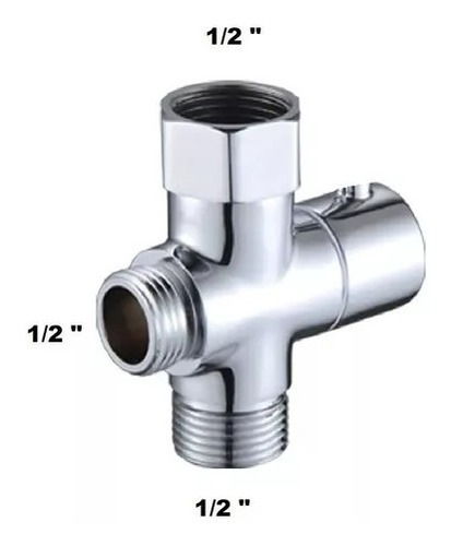 Llave Paso Bidet 15/16 He X 15/16 Hi X 1/2 He Cromada Wc