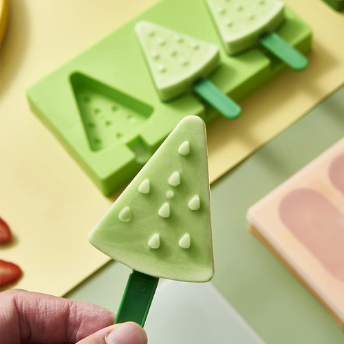 Aleissi Molde Paleta Hielo Incluye Palito Y Tapa Fig Color Sandía verde