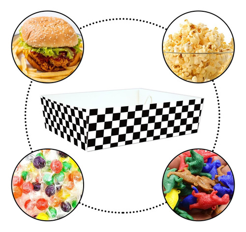 Weepa 36 Pcs Bandejas De Comida Desechables A Cuadros De De