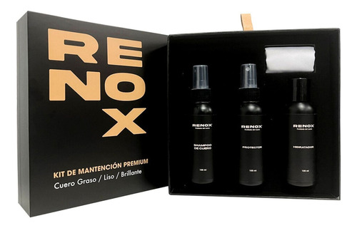 Kit Limpieza Zapato Botín Cuero Graso Liso Brillante Renox